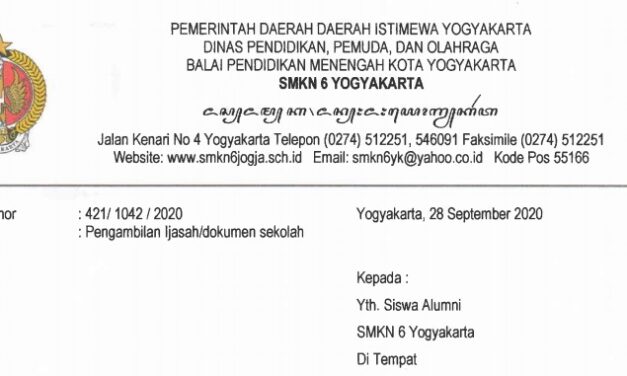 Pemberitahuan dan Undangan Pengambilan Ijazah / Dokumen Sekolah